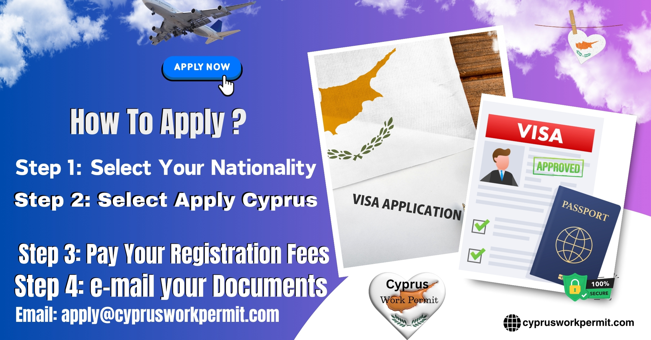 How to Apply for a Work Permit, Student Visa, Business Visa, Investor Visa, and Resident Card Visa from Kuwait to Cyprus?