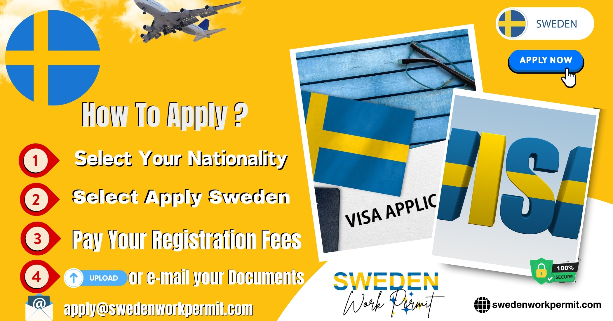 Sweden Work Permit Visa & Business Resident Visa Requirements from Cape Verde to Sweden